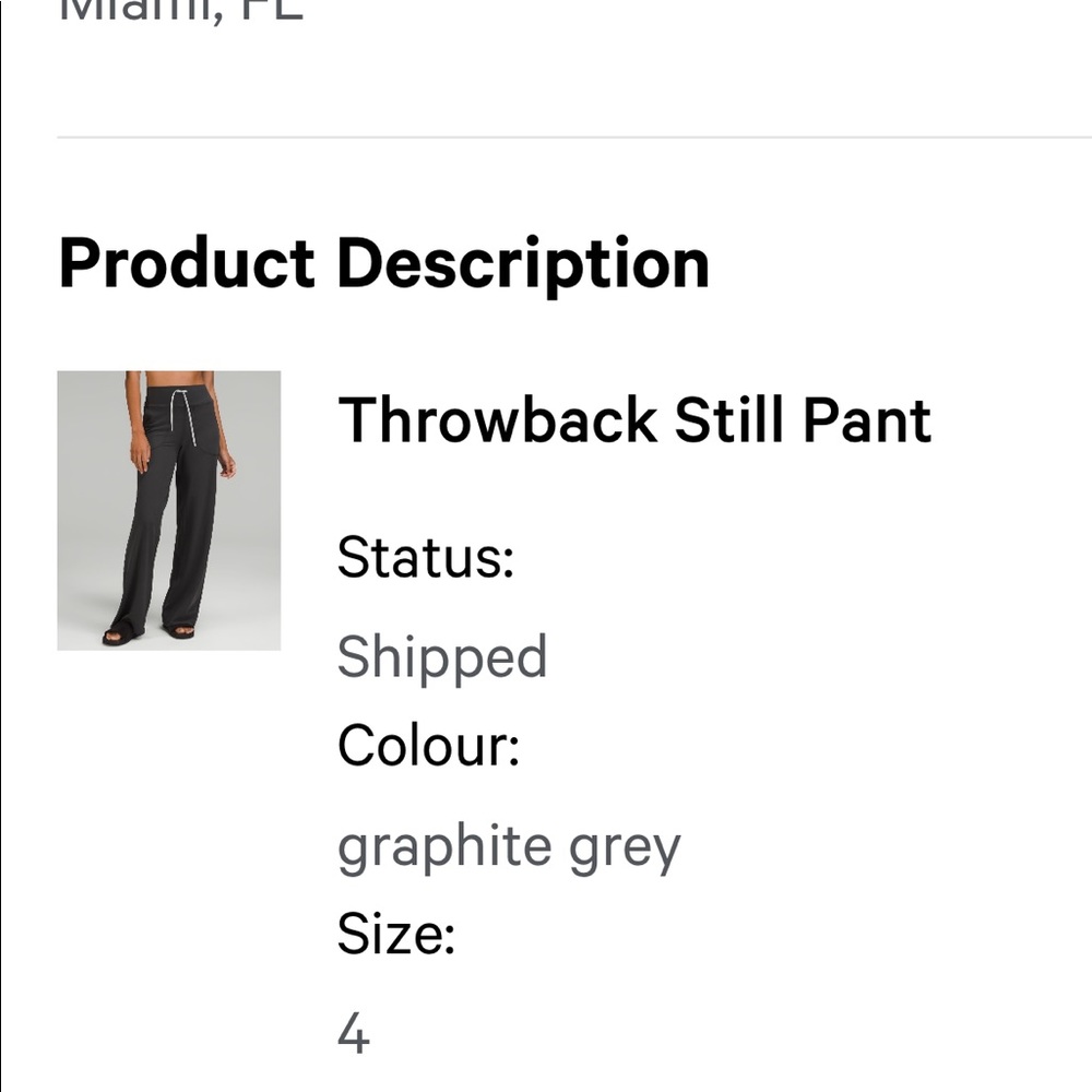 Throwback Still Pant Size 4